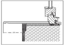 Werzalit Fensterbank Compact S18 Hellgrau, Perlstruktur Tiefe 200 mm 700 mm mit ABS Laengs- und Seitenkanten