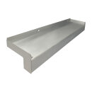 Aluminium Fensterbank blank Tiefe 130 mm 1000 mm Aluminiumabschluss ohne Putzkante (Paar)
