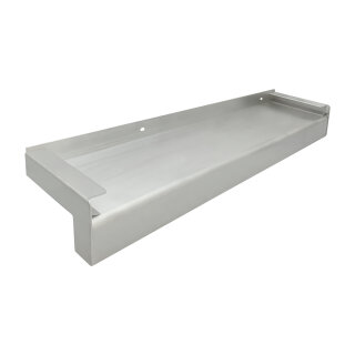 Aluminium Fensterbank blank Tiefe 180 mm 1200 mm Aluminiumabschluss mit Putzkante (Paar)