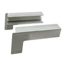 Aluminium Fensterbank blank Tiefe 180 mm 1200 mm Aluminiumabschluss mit Putzkante (Paar)