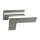 Aluminium Fensterbank blank Tiefe 180 mm 1600 mm Aluminiumabschluss ohne Putzkante (Paar)