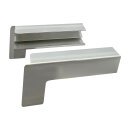 Aluminium Fensterbank blank Tiefe 210 mm 1400 mm Aluminiumabschluss mit Putzkante (Paar)