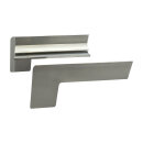 Aluminium Fensterbank blank Tiefe 225 mm 1600 mm Aluminiumabschluss ohne Putzkante (Paar)