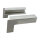 Aluminium Fensterbank blank Tiefe 260 mm 1200 mm Aluminiumabschluss mit Putzkante (Paar)