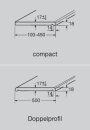 Werzalit Fensterbank Compact S18 Dunkelgrau Tiefe 150 mm 2000 mm ohne Seitenabschluss
