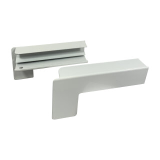 Aluminiumabschluss mit Putzkante Weiß 165 mm