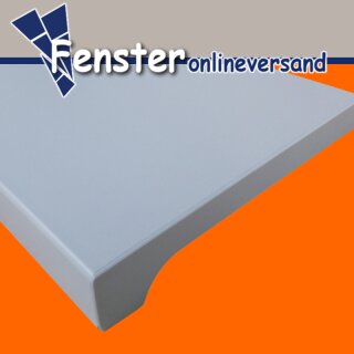 Werzalit Fensterbank Exclusiv Hellgrau, Perlstruktur Tiefe 100 mm 2000 mm lang mit ABS Kante zweiseitig