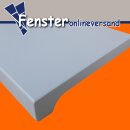 Werzalit Fensterbank Exclusiv Hellgrau, Perlstruktur Tiefe 100 mm 2000 mm lang mit ABS Kante zweiseitig